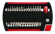 31 Piece - Slotted 5.5; 6.5; 8.0mm Phillips #0-3; Torx T6-T25; Hex Metric 2.0-6.0mm Hex Inch 5/64-1/4" - Magnetic 1/4" Bit Holder - Insert Bit Set in XSelector Storage Box - USA Tool & Supply