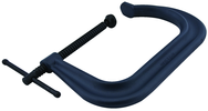 4404, 4400 Series Forged C-Clamp - Extra Deep-Throat, Regular-Duty, 0" - 4" Jaw Opening, 4" Throat Depth - USA Tool & Supply