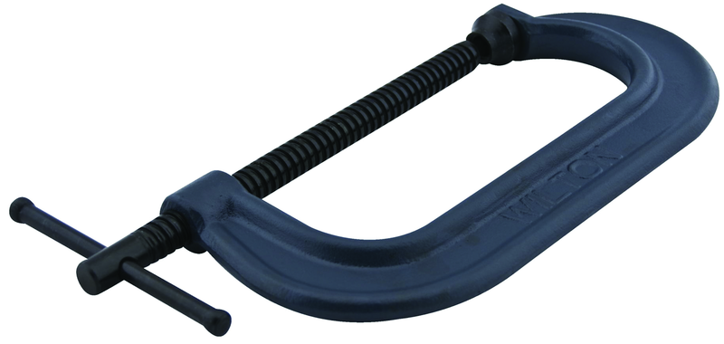 812, 800 Series C-Clamp, 1-1/8" - 12" Jaw Opening, 3-7/8" Throat Depth - USA Tool & Supply