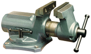 SBV-100, Super-Junior Vise, Swivel Base, 4" Jaw Width, 2-1/4" Jaw Opening - USA Tool & Supply