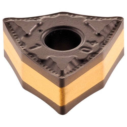 WNMG 433 HK ME1125, 0.047″ Corner Radius, 0.187″ Thick, 1/2″ Inscribed Circle, Coated, Trigon, Turning Indexable Insert - USA Tool & Supply