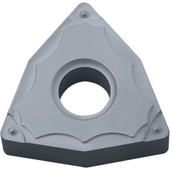 WNMG 332 GP TN60, 1/32″ Corner Radius, 3/16″ Thick, 3/8″ Inscribed Circle, TiCN/NbC, Trigon, Turning Indexable Insert - Exact Industrial Supply
