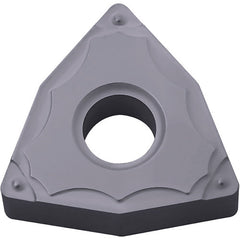 WNMG 432 GP PV7025, 1/32″ Corner Radius, 3/16″ Thick, 1/2″ Inscribed Circle, TiCN (MEGACOAT), Trigon, Turning Indexable Insert - Exact Industrial Supply