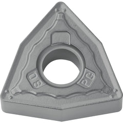 WNMG 431 PG TN610, 1/64″ Corner Radius, 3/16″ Thick, 1/2″ Inscribed Circle, TiCN, Trigon, Turning Indexable Insert - Exact Industrial Supply