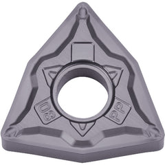 WNMG 431 PP PV7025, 1/64″ Corner Radius, 3/16″ Thick, 1/2″ Inscribed Circle, TiCN (MEGACOAT), Trigon, Turning Indexable Insert - Exact Industrial Supply