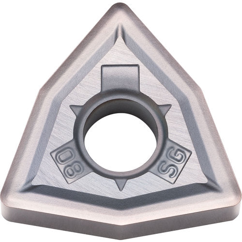 WNMG 433 SG PR005S, 3/64″ Corner Radius, 3/16″ Thick, 1/2″ Inscribed Circle, MEGACOAT HARD, 80 Degree Trigon, Turning Indexable Insert