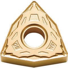 WNMG 432 WF CA025P, 1/32″ Corner Radius, 3/16″ Thick, 1/2″ Inscribed Circle, TiCl2O3/TiN, 80 Degree Trigon, Turning Indexable Insert