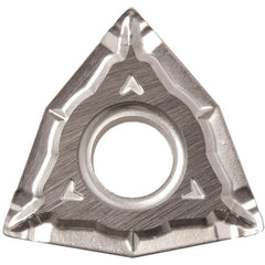 WNMG 431 WQ TN610, 1/64″ Corner Radius, 3/16″ Thick, 1/2″ Inscribed Circle, TiCN, Trigon, Turning Indexable Insert - Exact Industrial Supply