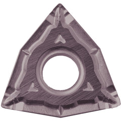 WNMG 432 WQ PV7025, 1/32″ Corner Radius, 3/16″ Thick, 1/2″ Inscribed Circle, TiCN (MEGACOAT), Trigon, Turning Indexable Insert - Exact Industrial Supply