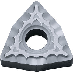 WNMG 432 XQ TN610, 1/32″ Corner Radius, 3/16″ Thick, 1/2″ Inscribed Circle, TiCN, Trigon, Turning Indexable Insert - Exact Industrial Supply