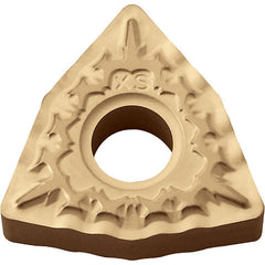 WNMG 432 XS PV90, 1/32″ Corner Radius, 3/16″ Thick, 1/2″ Inscribed Circle, TiN, 80 Degree Trigon, Turning Indexable Insert