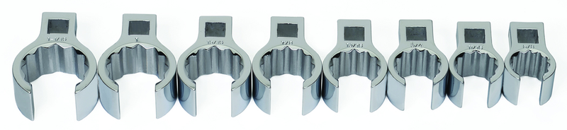 8 Piece - 3/8" Dr SAE Crowfoot Flare Nut Wrench Set - USA Tool & Supply
