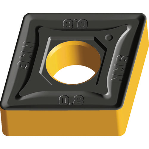 CNMG 433 Double-sided|G WPP20, 3/64″ Corner Radius, 3/16″ Thick, 1/2″ Inscribed Circle, 80° Diamond, Turning Indexable Insert - USA Tool & Supply