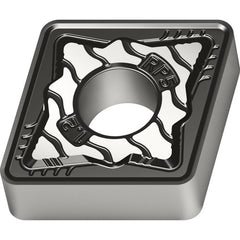 CNMG 432 G|Double-sided WPP05S, 1/32″ Corner Radius, 3/16″ Thick, 1/2″ Inscribed Circle, 80° Diamond, Turning Indexable Insert - USA Tool & Supply