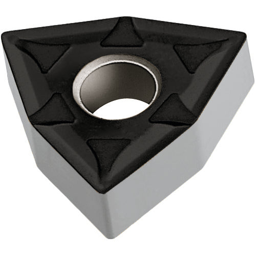 WNMG 331 Double-sided|G WPP01, 1/64″ Corner Radius, 3/16″ Thick, 3/8″ Inscribed Circle, 80° Trigon, Turning Indexable Insert - USA Tool & Supply