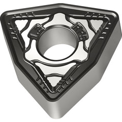 WNMG 432 G|Double-sided WKK10S, 1/32″ Corner Radius, 3/16″ Thick, 1/2″ Inscribed Circle, 80° Trigon, Turning Indexable Insert - USA Tool & Supply