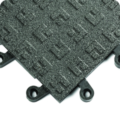 ErgoDeckÂ Heavy Duty Tiles SolidÂ with GritShield 18" x 18" x 7/8" Thick - Black - USA Tool & Supply