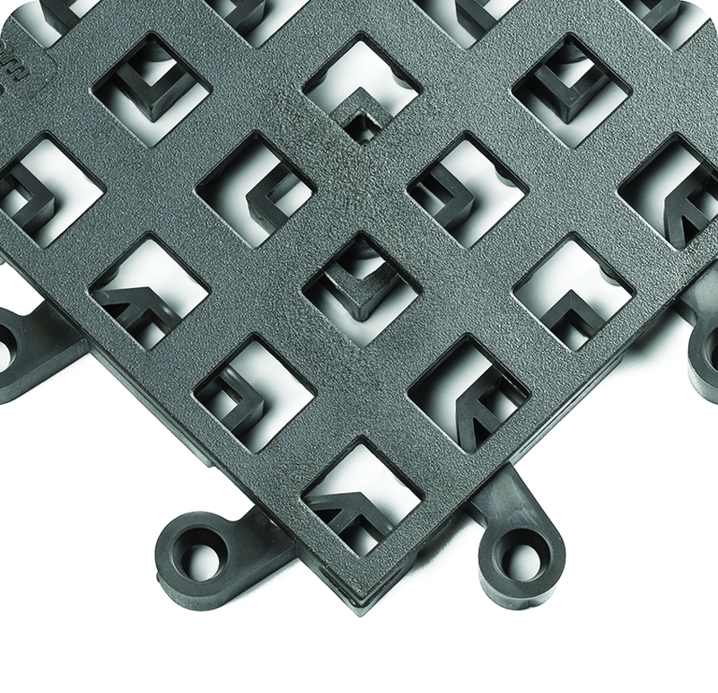 ErgoDeck General PupposeÂ Open Egronomic TilesÂ 18" x 18" x 7/8" Thick (Charcoal) - USA Tool & Supply