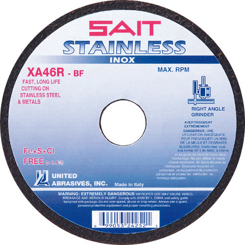 5″X1/16″X7/8″ SAIT A46R CUT-OFF WHL - USA Tool & Supply