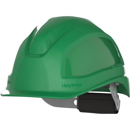 XP250E - Green - Non-Vented - Short Brim