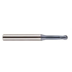 3 mm Dia. × 6 mm Shank × 50 mm DOC × 100 mm OAL, Carbide 2 Flute, Plain, Ballnose End Mill - Exact Industrial Supply