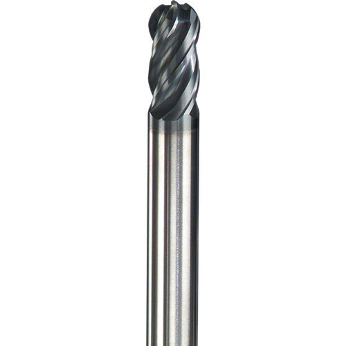 18 mm Dia. × 18 mm Shank × 32 mm DOC × 92 mm OAL, Carbide AlTiN, Spiral , 4 Flute, Ballnose End Mill - Exact Industrial Supply