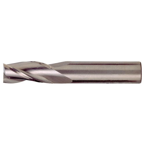 ‎3/8″ × 3/8″ × 7/8″ × 2-1/2″ RHS / RHC Solid Carbide 3-Flute Square End Single End General Purpose End Mill - Bright