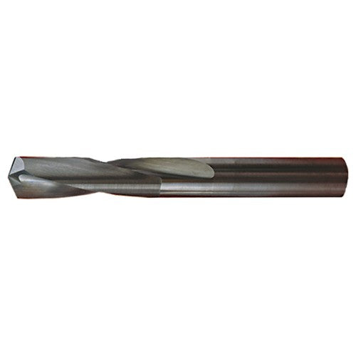 ‎#17 Dia. × 0.173″ Shank × 3/4″ Flute Length × 2-1/8″ OAL, Stub, 118°, Bright, 2xD Flute, Round Solid Carbide Drill - Exact Industrial Supply