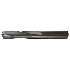 9/64″ Dia. × 0.141″ Shank × 5/8″ Flute Length × 2″ OAL, Stub, 118°, Bright, 2xD Flute, Round Solid Carbide Drill - Exact Industrial Supply