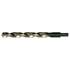 27/64 RHS / RHC HSS 135 Degree Split Point Heavy Duty Parabolic Jobber Length Drill - Black & Gold - Exact Industrial Supply