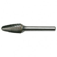 SF-42 Standard Cut Solid Carbide Bur-Round Nose Tree Shape - USA Tool & Supply