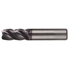 ‎1/2″ × 1/2″ × 1-1/4″ × 3″ RHS / RHC Solid Carbide 4-Flute Corner Radius End Mill - TiAlN