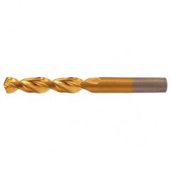 #17 RHS / RHC HSS-CO 8% (M42) 135 Degree Split Point Q-Cobalt Wide Land Parabolic Drill - TiN - USA Tool & Supply