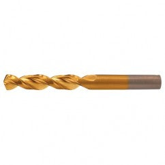 #19 RHS / RHC HSS-CO 8% (M42) 135 Degree Split Point Q-Cobalt Wide Land Parabolic Drill - TiN - USA Tool & Supply