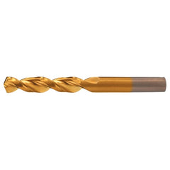 25/64 RHS / RHC HSS-CO 8% (M42) 135 Degree Split Point Q-Cobalt Wide Land Parabolic Drill - TiN - Exact Industrial Supply