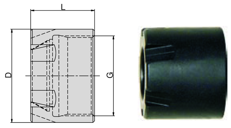 ER11M Top Clamping Nut -Mini - USA Tool & Supply