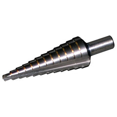 ‎3/16-7/8 × 1/16 RHC HSS 118 Degree Split Point Step Drill - Bright - Exact Industrial Supply