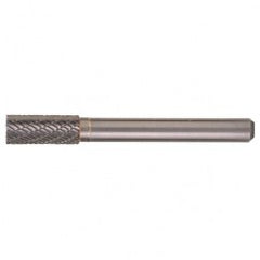 SB-5 Double Cut Solid Carbide Bur-Cylindrical with End Cut - USA Tool & Supply