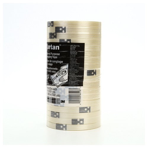 Tartan Filament Tape 8934 Clear 12 mm × 55 m 4 mil - USA Tool & Supply