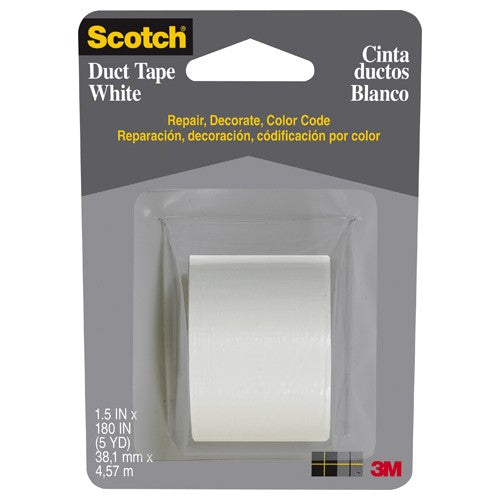 3M White Duct Tape 1005-WHT-CD 1.5″ × 5 yd (38.1mm × 4.57m) - USA Tool & Supply