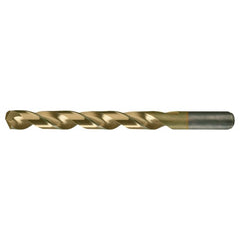 17/64 RHS / RHC HSS-CO 8% (M42) 135 Degree Split Point Heavy Duty Cobalt Drill - TiN - Exact Industrial Supply