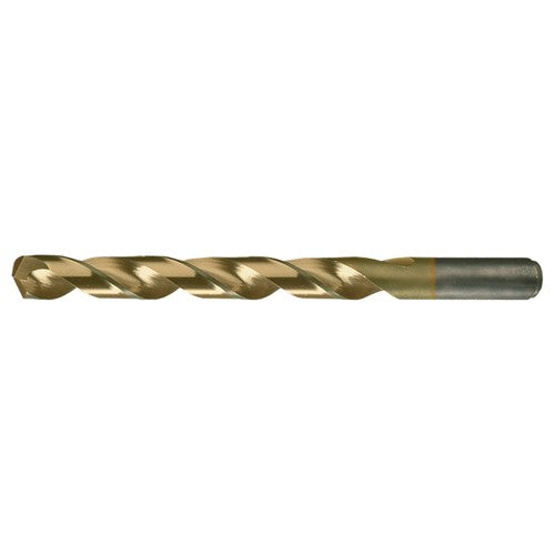 9/64 RHS / RHC HSS-CO 8% (M42) 135 Degree Split Point Heavy Duty Cobalt Drill - TiN - Exact Industrial Supply