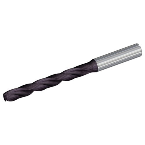 6 mm Dia. × 6 mm Shank × 86 mm Flute Length × 125 mm OAL, 12xD, 132°, TiAlN, 2xD Flute, Coolant Thru, 3MT Solid Carbide Drill - Exact Industrial Supply
