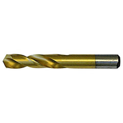 #40 RHS / RHC HSS 135 Degree Split Point Heavy Duty Screw Machine Drill - TiN - Exact Industrial Supply