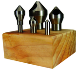 5 Pc. HSS Countersink & Deburring Tool Set - USA Tool & Supply