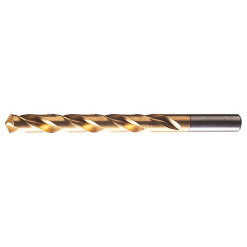 12.00mm RHS / RHC HSS 118 Degree Radial Point General Purpose Jobber Length Drill - TiN - Exact Industrial Supply