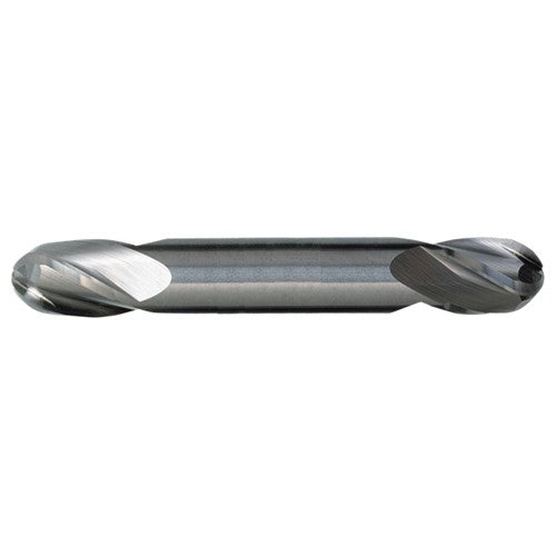 ‎9/32″ Dia. × 3/8″ Shank × 11/16″ DOC × 3-1/2″ OAL, Carbide Bright, Spiral , 4 Flute, CW Helix, Weldon, Ballnose End Mill