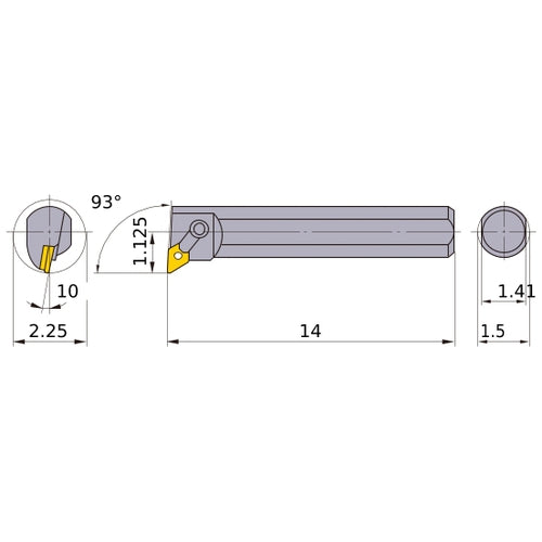 S-MDUNR-244 BORING BAR