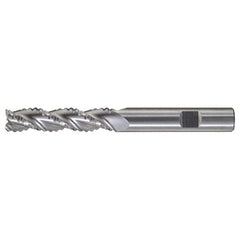 1/2″ × 1/2″ × 1″ × 3″ RHS / RHC Solid Carbide 3-Flute Square End High-Performance Roughing End Mill - Bright