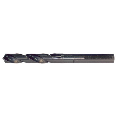 18.50mm RHS / RHC HSS 118 Degree Split Point Silver & Deming Reduced Shank Drill - Steam Oxide - Exact Industrial Supply